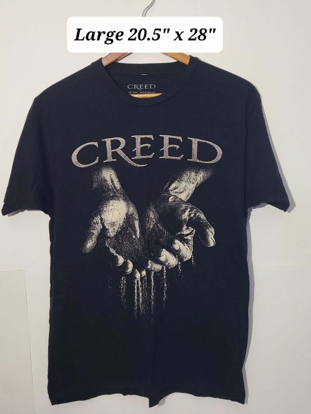 Creed Black Graphic Large T-Shirt Band Hard Rock